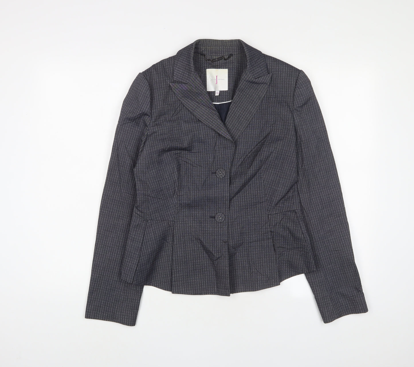 Jasper Conran Womens Blue Jacket Blazer Size 12 Button - Pockets