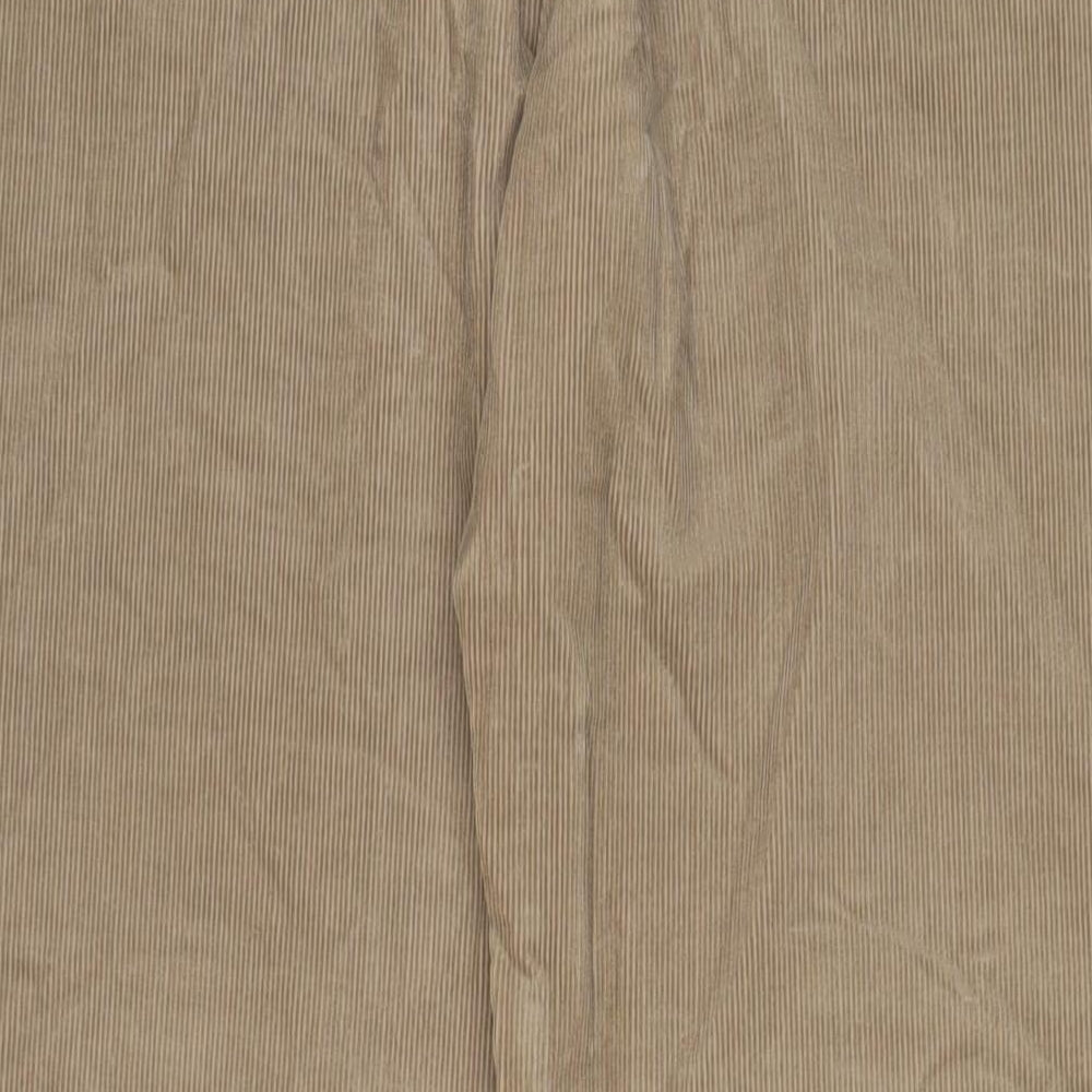 NEXT Mens Beige Cotton Trousers Size 36 in L33 in Regular Zip