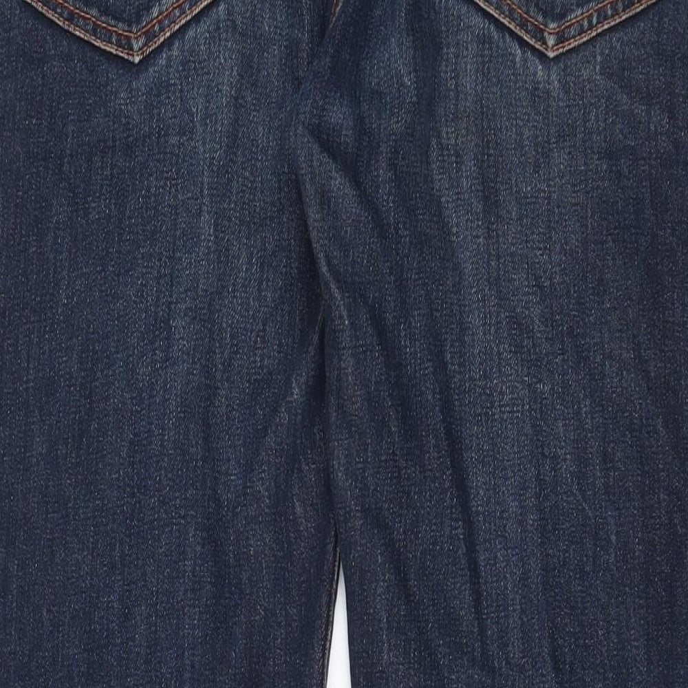 Dalvey Mens Blue Cotton Straight Jeans Size 36 in L29 in Regular Zip - Short Leg