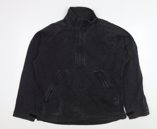 MICO Mens Black Anorak Jacket Size M Zip