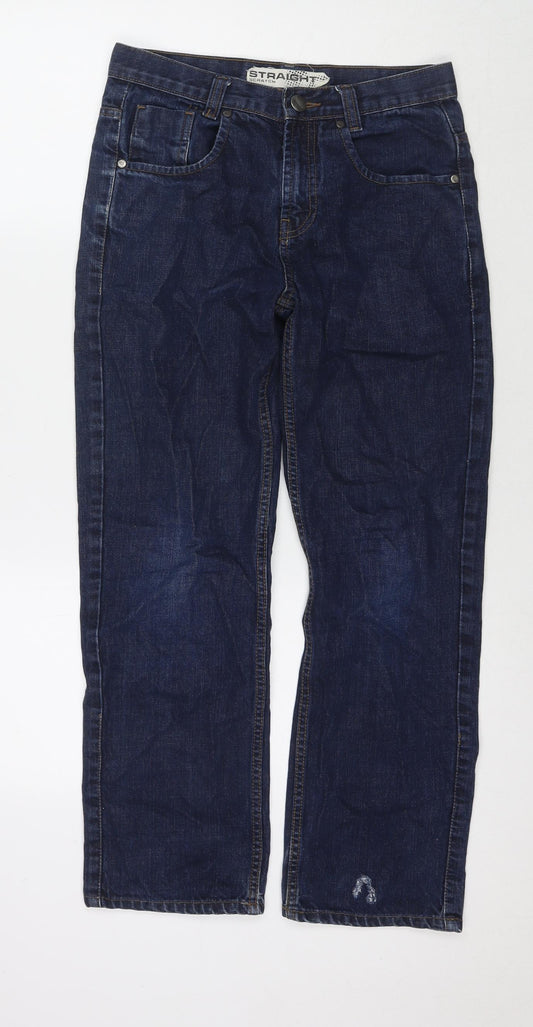 Backflips Mens Blue Cotton Straight Jeans Size 28 in L27 in Regular Zip