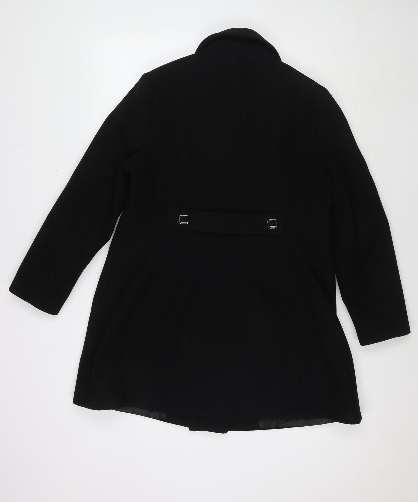 Dorothy Perkins Womens Black Pea Coat Coat Size 14 Button