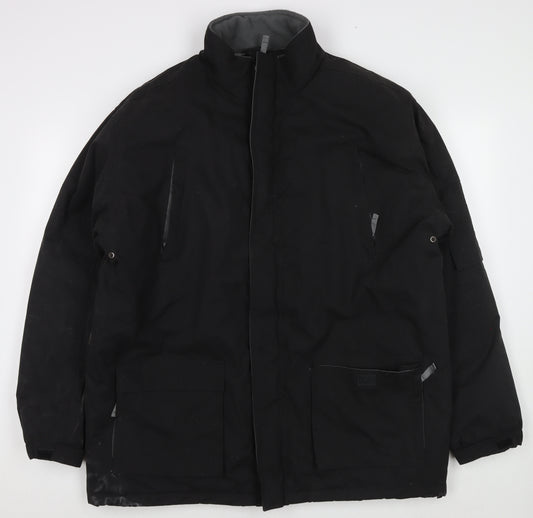 Paul Berman Mens Black Jacket Size L Zip