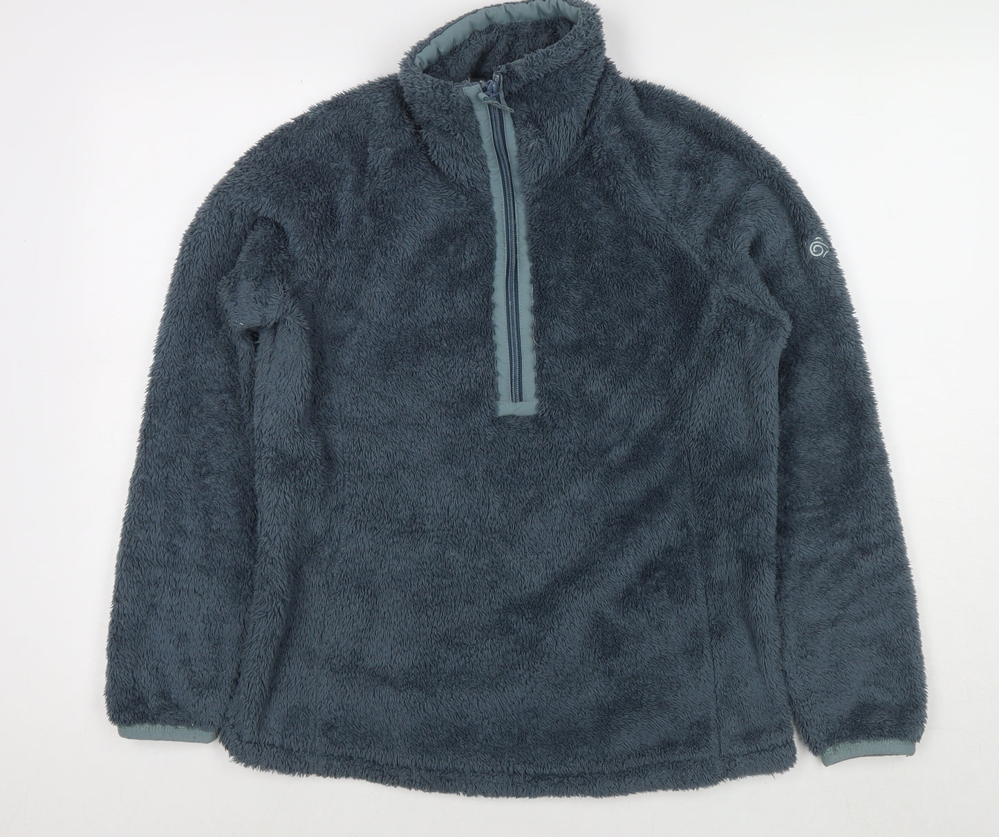 Craghoppers Womens Blue Polyester Pullover Sweatshirt Size 12 Zip