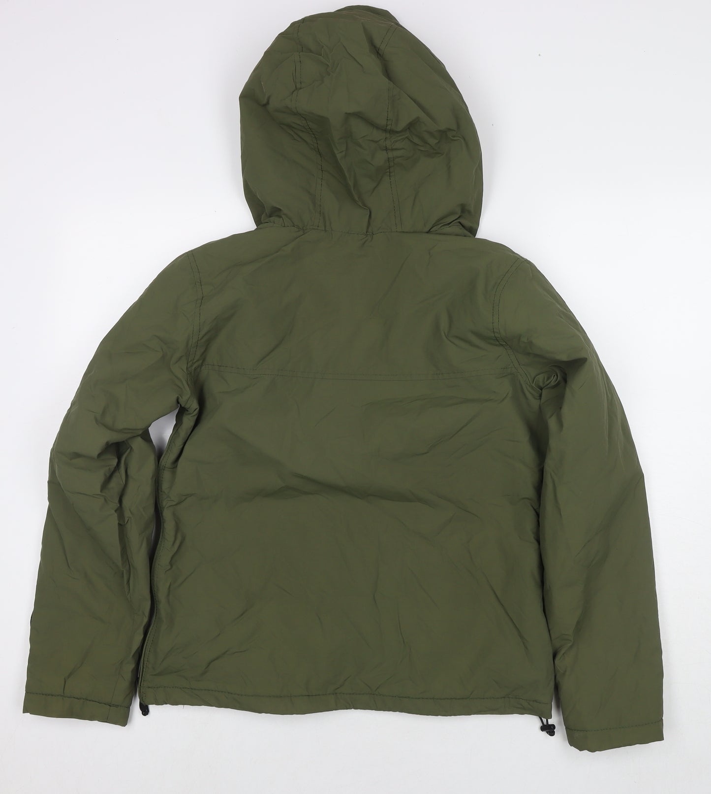 Pull&Bear Womens Green Anorak Jacket Size S Zip