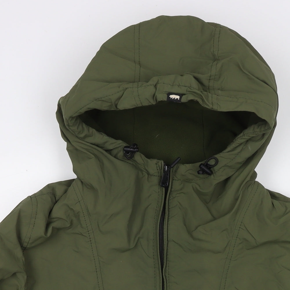 Pull&Bear Womens Green Anorak Jacket Size S Zip