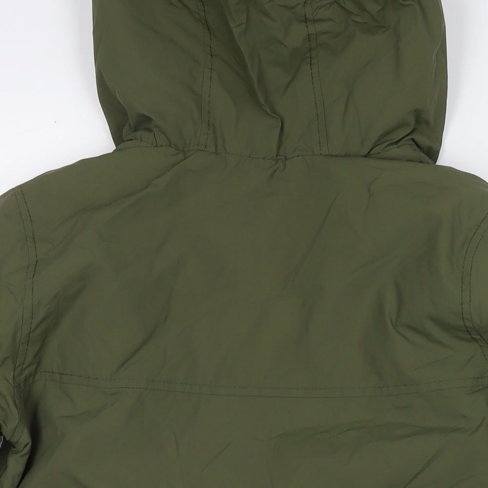 Pull&Bear Womens Green Anorak Jacket Size S Zip