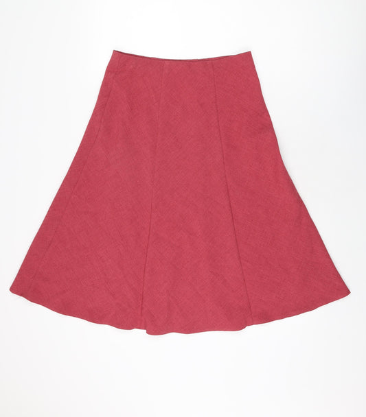 Honor Millburn Womens Red Polyester Swing Skirt Size 10