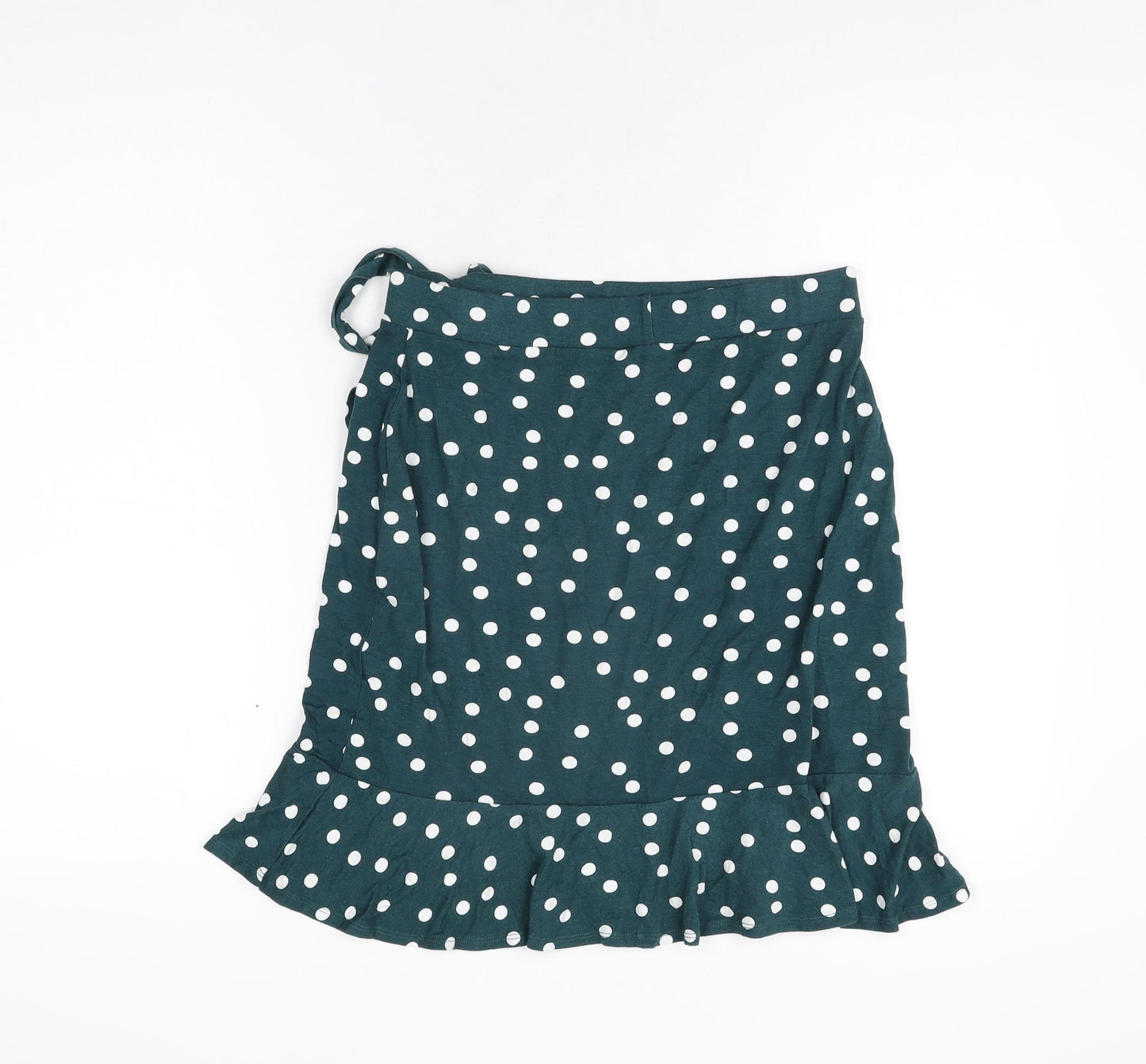 ASOS Womens Green Polka Dot Viscose Mini Skirt Size 12