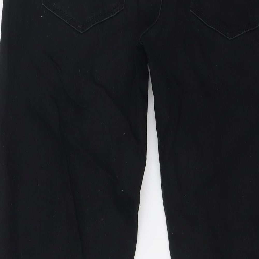 NEXT Mens Black Cotton Straight Jeans Size 30 in L31 in Regular Zip