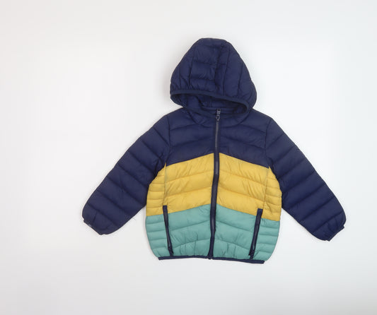 Marks and Spencer Boys Multicoloured Puffer Jacket Jacket Size 3-4 Years Zip