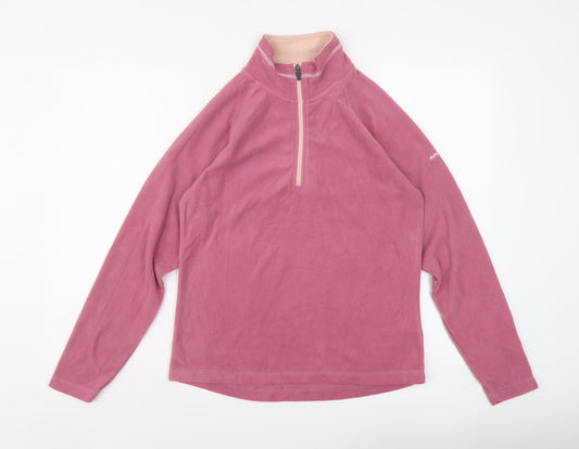 Trespass Womens Pink Polyester Pullover Sweatshirt Size M Zip