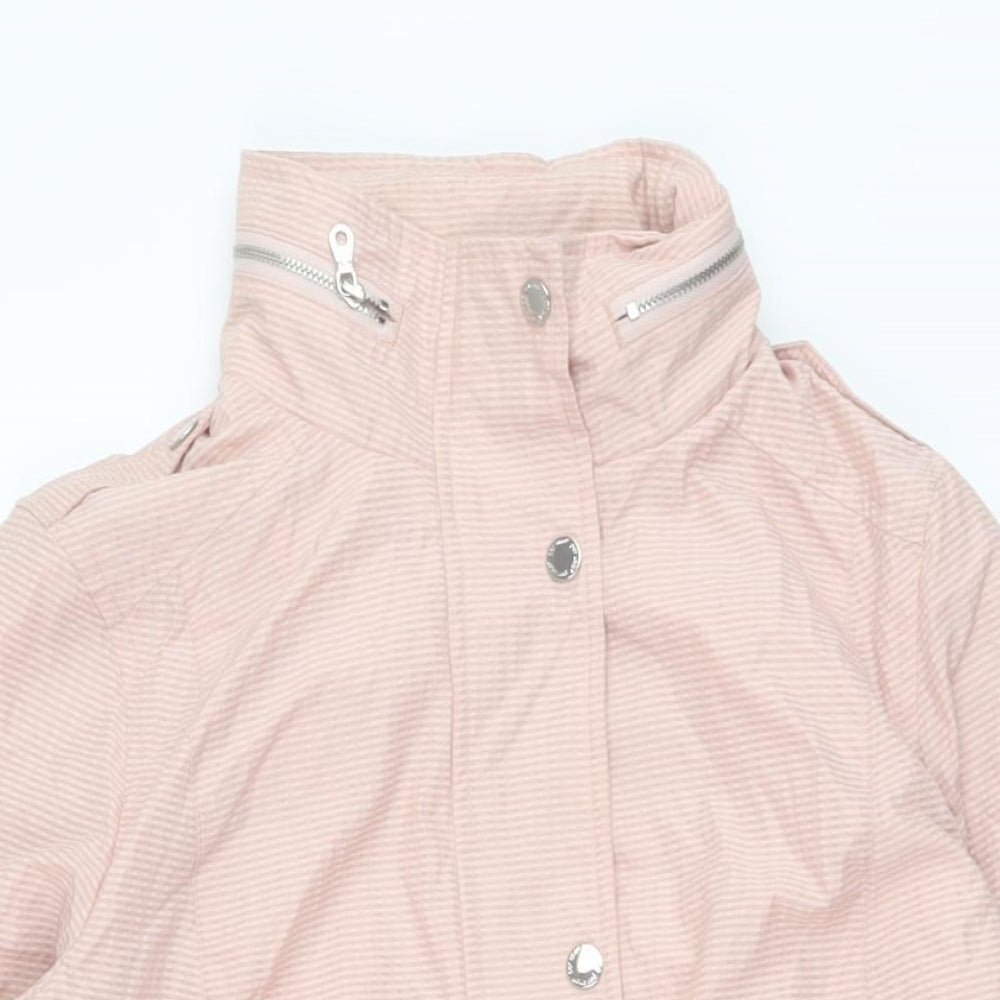 Marks and Spencer Womens Pink Parka Jacket Size 6 Zip