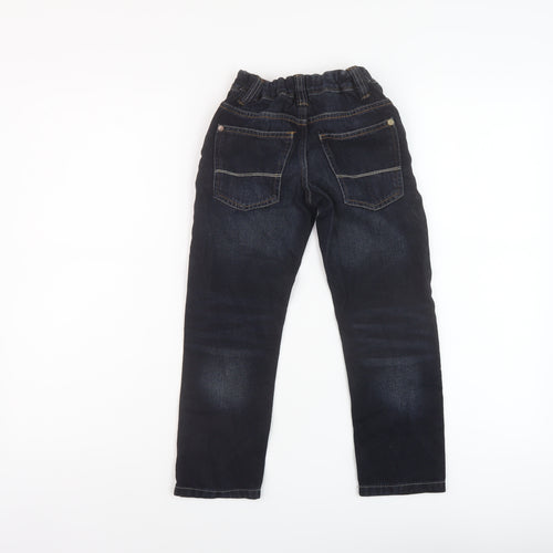 NEXT Boys Blue Cotton Straight Jeans Size 6 Years Regular Button