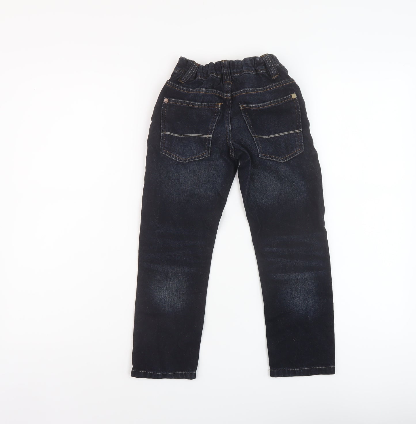 NEXT Boys Blue Cotton Straight Jeans Size 6 Years Regular Button