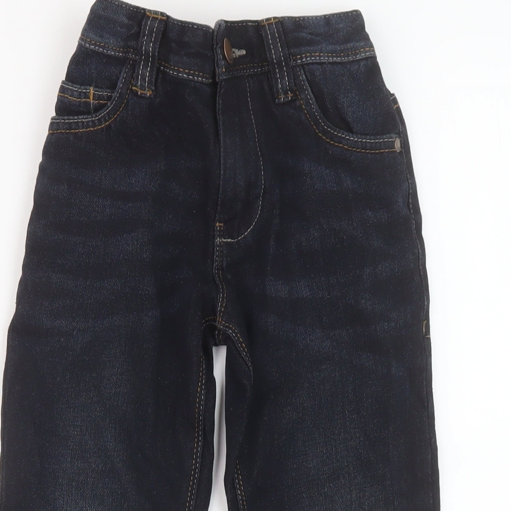 NEXT Boys Blue Cotton Straight Jeans Size 6 Years Regular Button