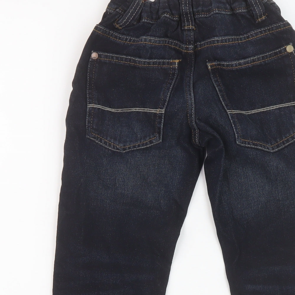 NEXT Boys Blue Cotton Straight Jeans Size 6 Years Regular Button