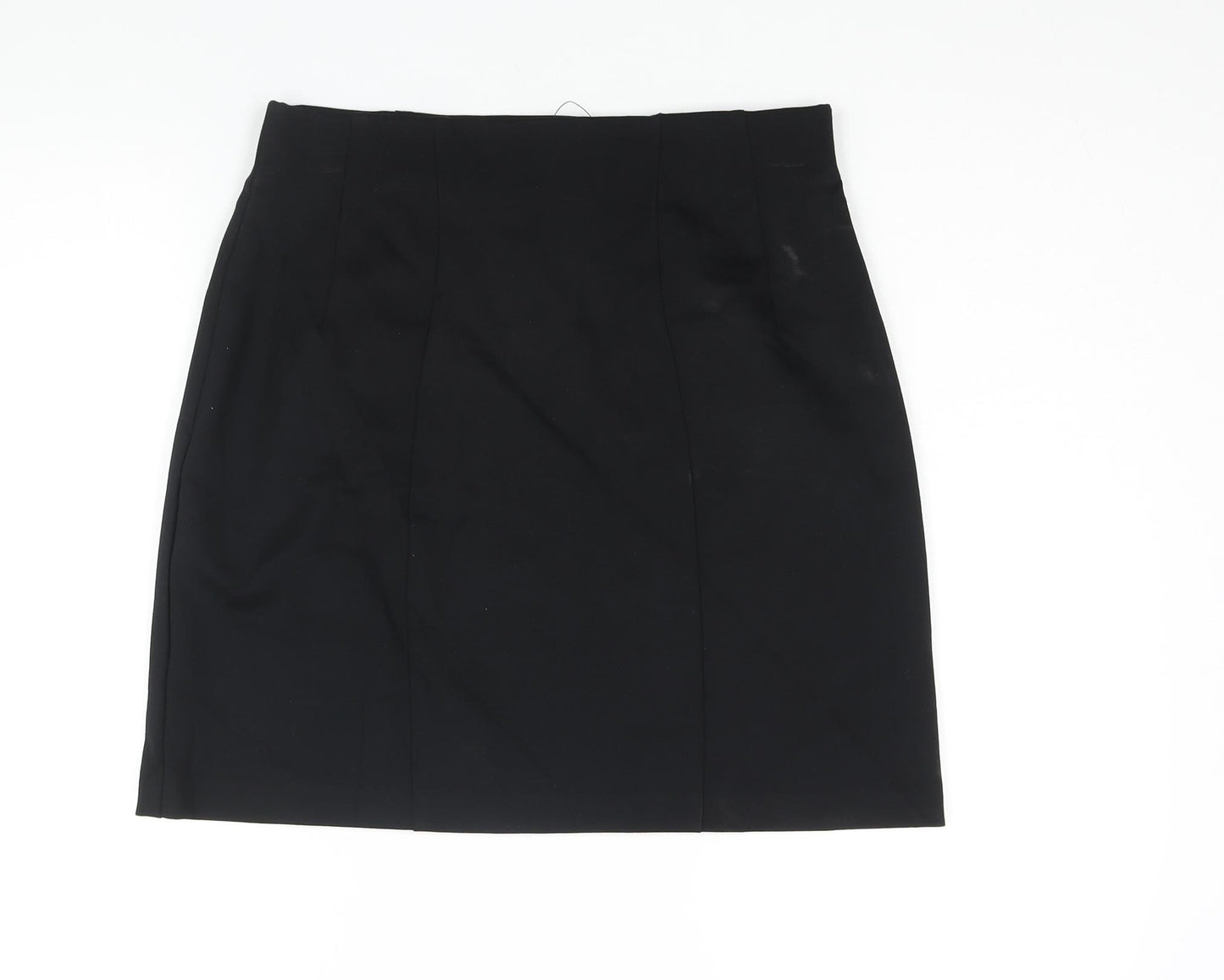 Marks and Spencer Womens Black Viscose A-Line Skirt Size 12