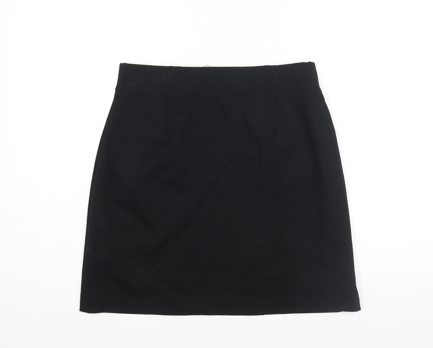 Marks and Spencer Womens Black Viscose A-Line Skirt Size 12