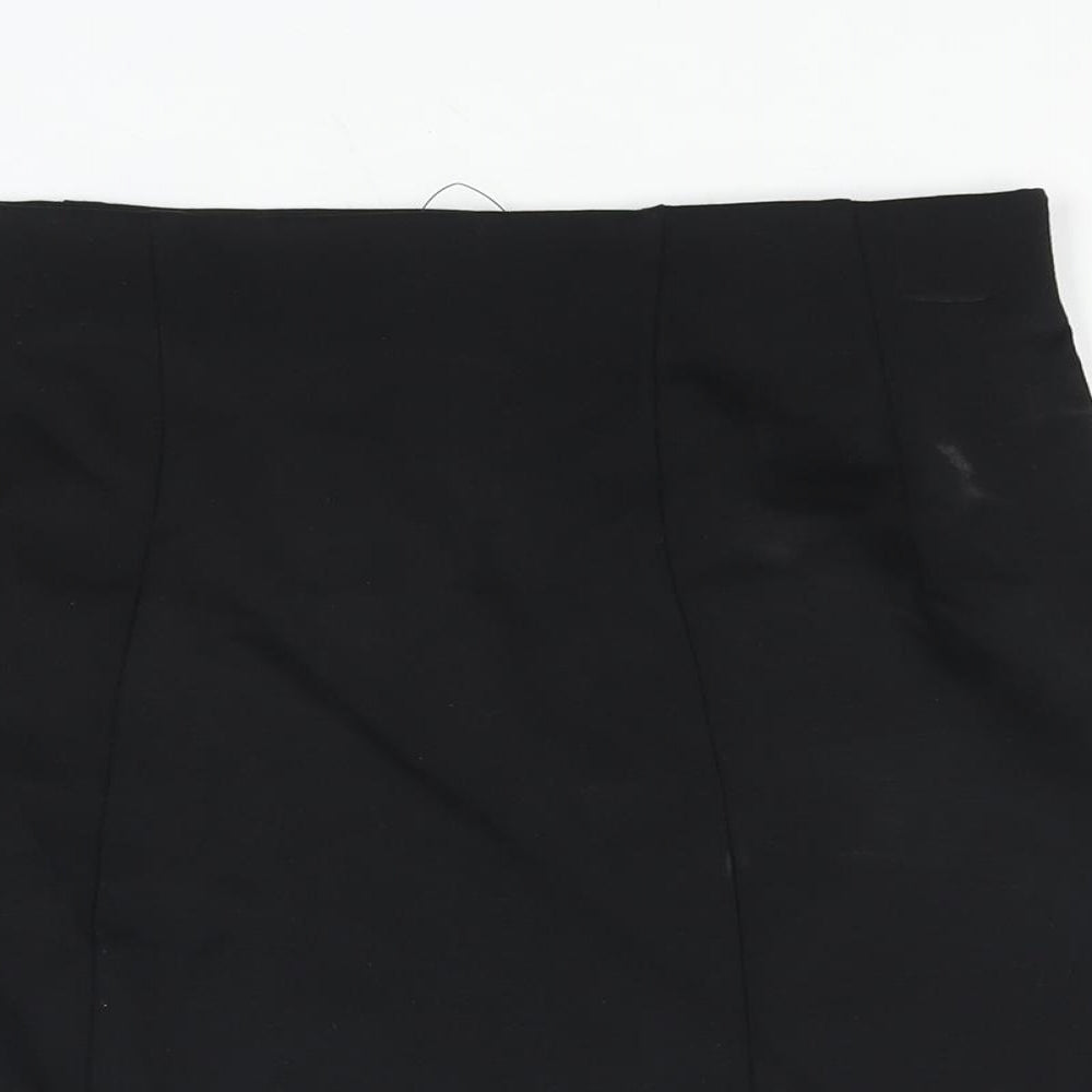 Marks and Spencer Womens Black Viscose A-Line Skirt Size 12