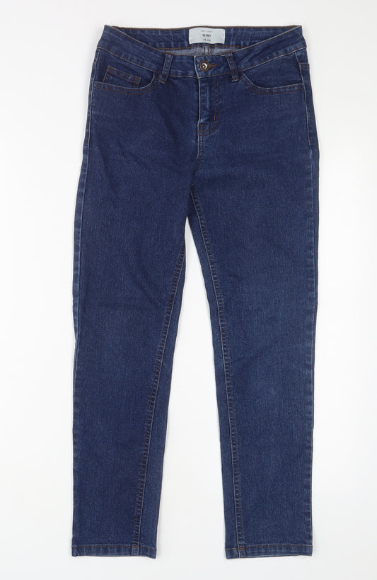 New Look Womens Blue Cotton Skinny Jeans Size 6 L25 in Regular Zip