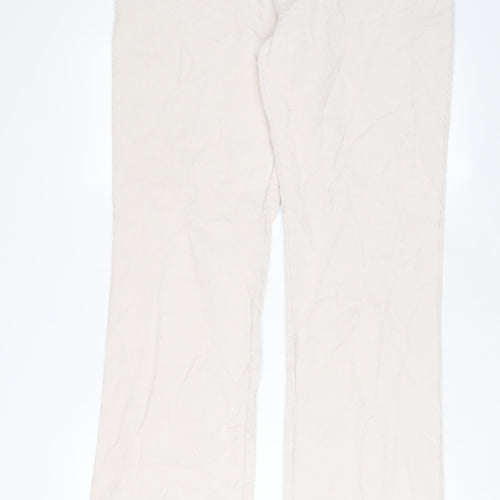 Cherokee Womens Beige Cotton Trousers Size 16 L33 in Regular Zip