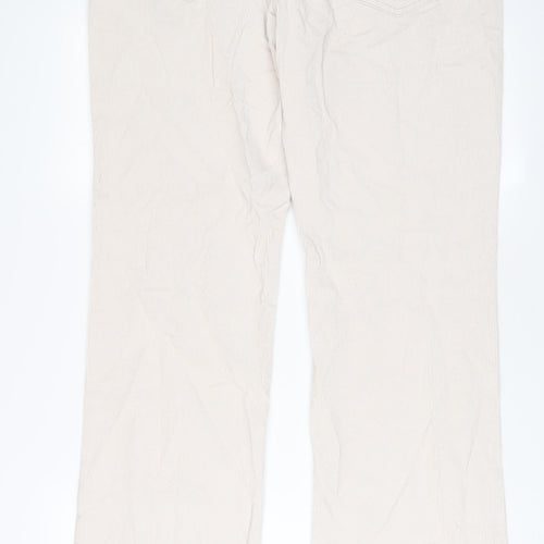 Cherokee Womens Beige Cotton Trousers Size 16 L33 in Regular Zip