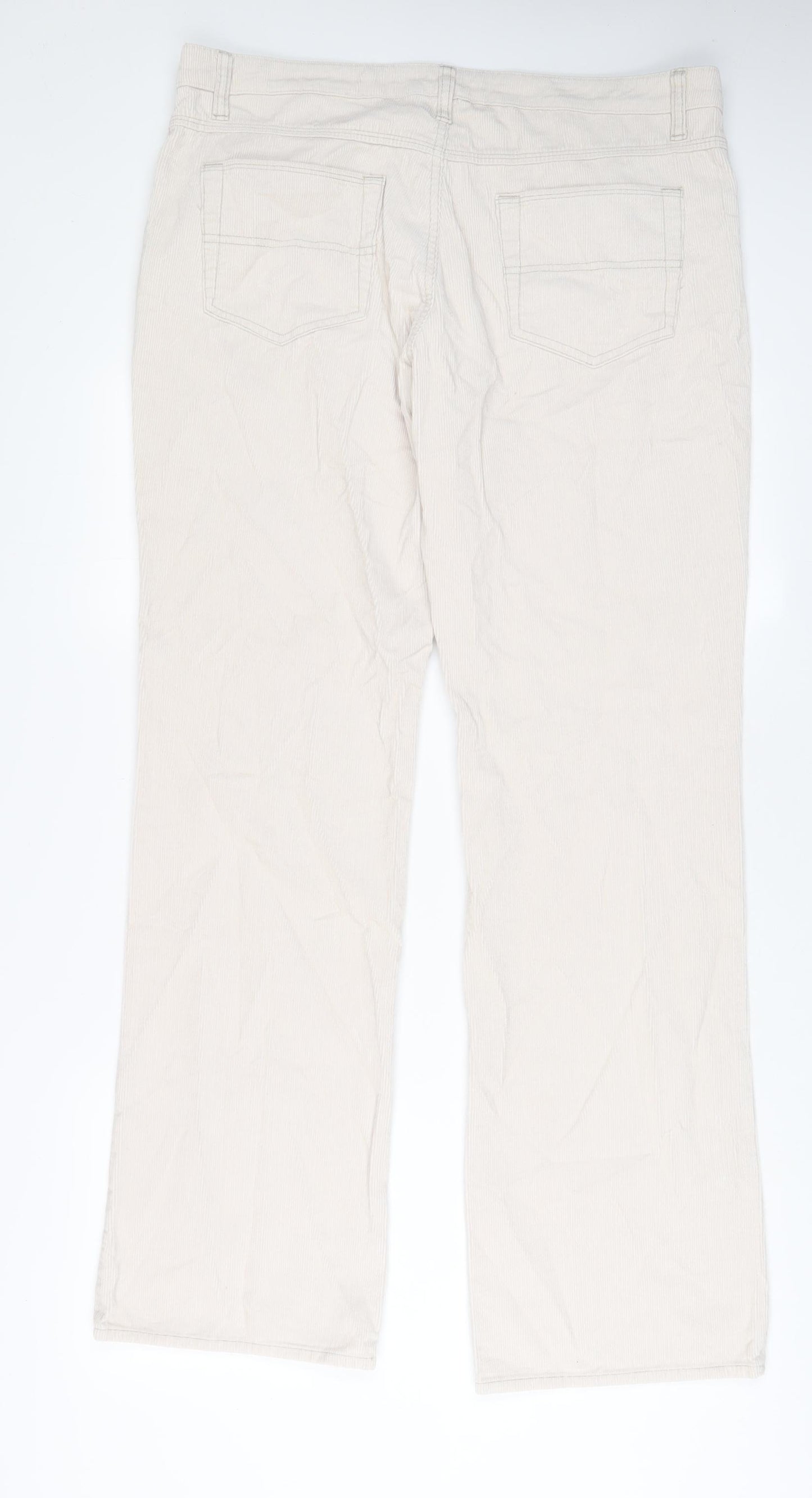 Cherokee Womens Beige Cotton Trousers Size 16 L33 in Regular Zip