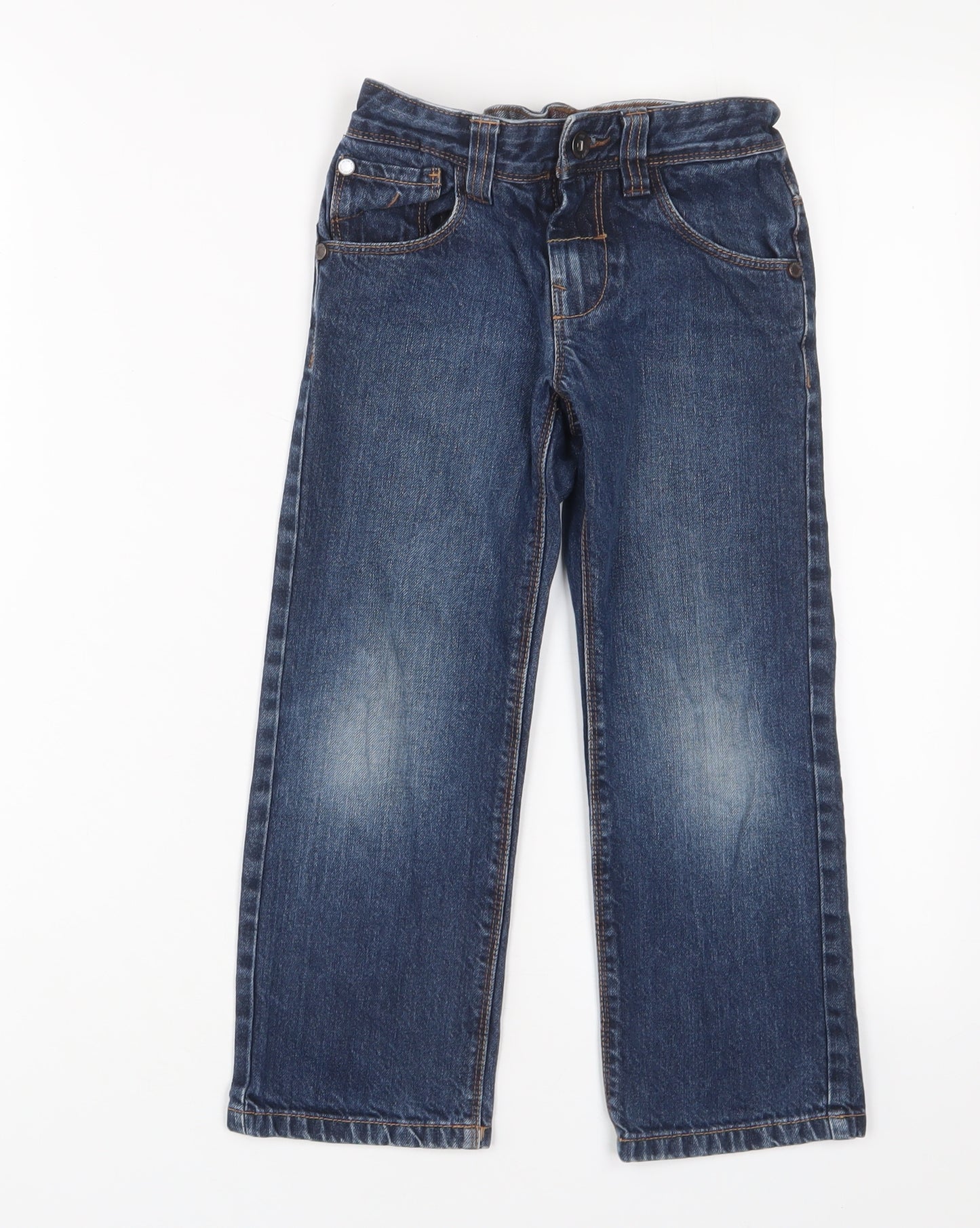 NEXT Boys Blue Coir Straight Jeans Size 6 Years Regular Zip - Adjustable waist