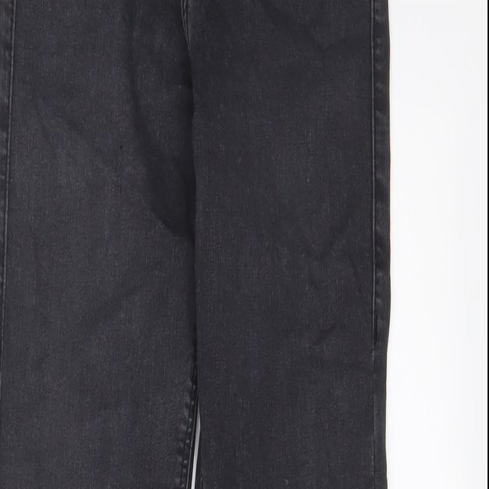 Topshop Womens Grey Cotton Skinny Jeans Size 26 in L32 in Regular Zip