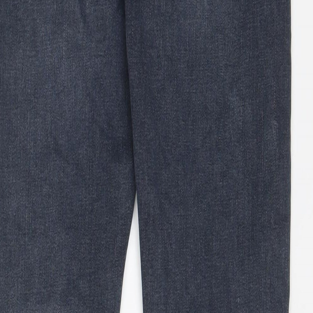 NEXT Mens Blue Cotton Skinny Jeans Size 32 in L35 in Regular Zip - Long Leg