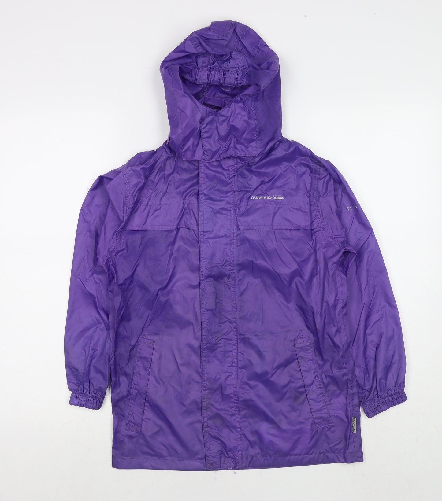 Regatta Girls Purple Rain Coat Jacket Size 9-10 Years Zip