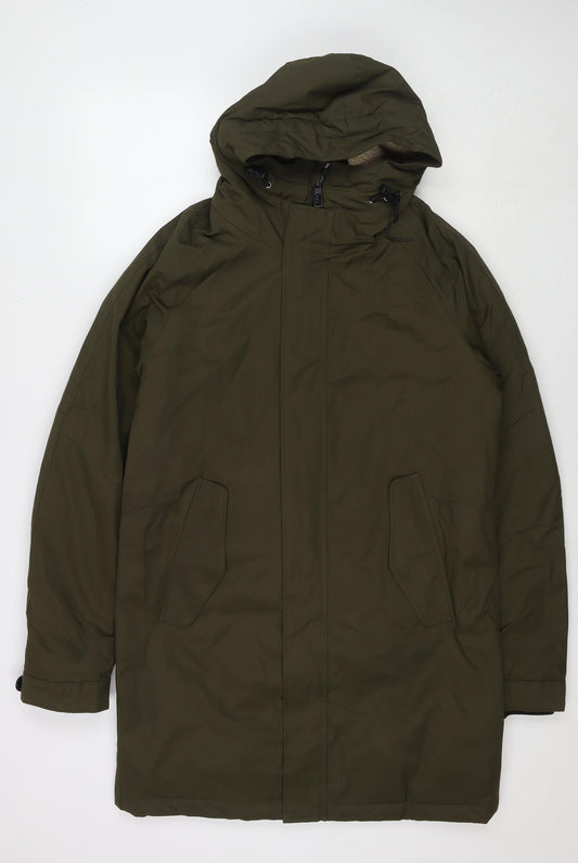 Marks and Spencer Mens Green Parka Jacket Size S Zip