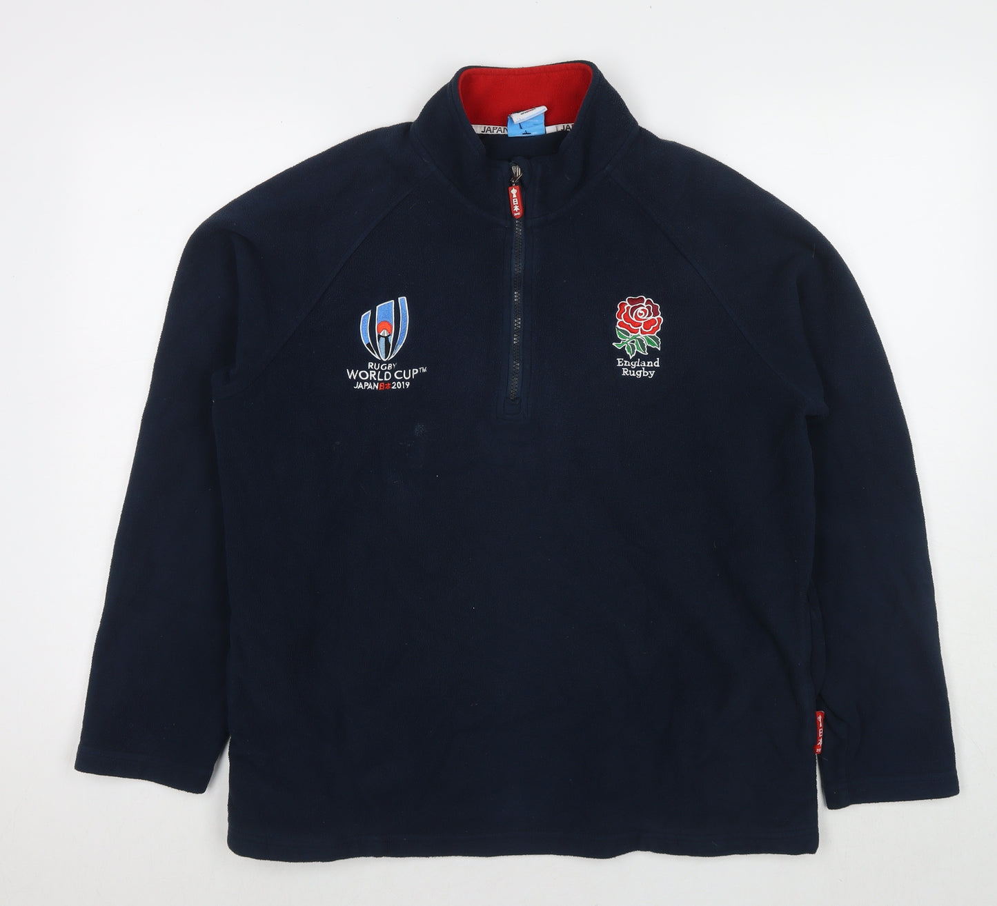 Rugby World Cup Mens Blue Polyester Pullover Sweatshirt Size M - England Rugby