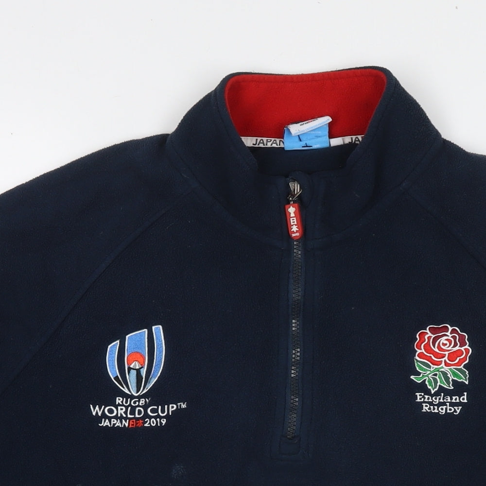 Rugby World Cup Mens Blue Polyester Pullover Sweatshirt Size M - England Rugby