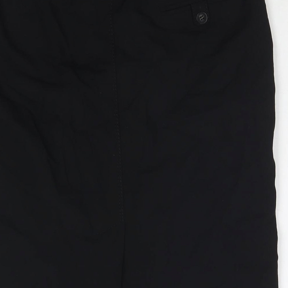 NEXT Womens Black Polyacrylate Fibre A-Line Skirt Size 12 Zip