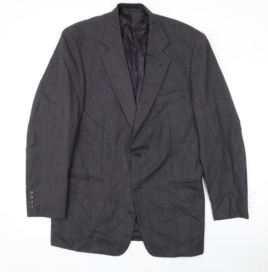 Mr Harry Mens Grey Polyester Jacket Suit Jacket Size 42 Regular