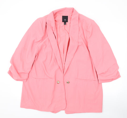 River Island Womens Pink Jacket Blazer Size 18