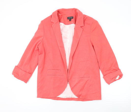 Topshop Womens Pink Jacket Blazer Size 12