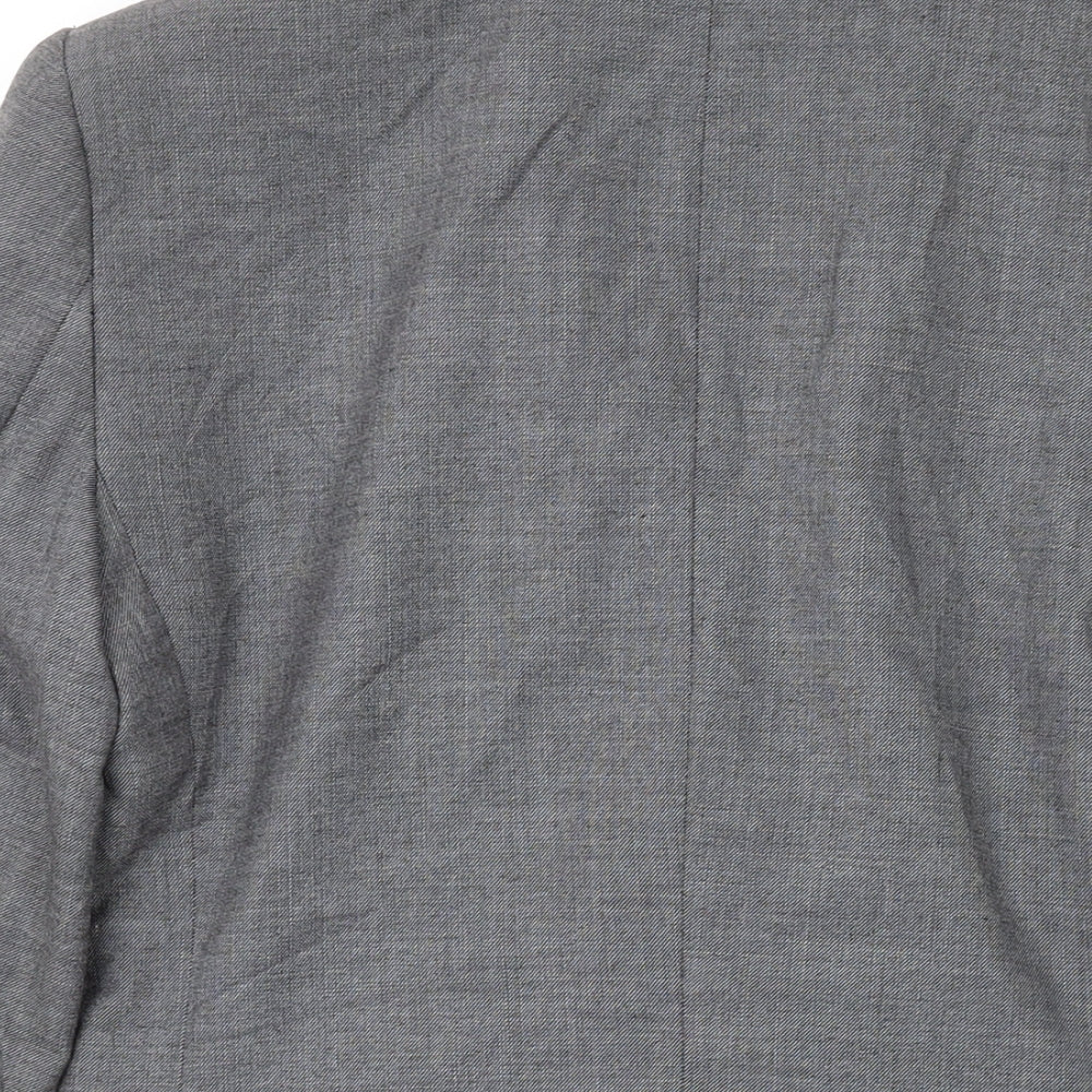 H&M Womens Grey Jacket Blazer Size 10 Button