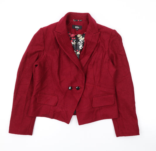 Marks and Spencer Womens Red Overcoat Coat Size 14 Button