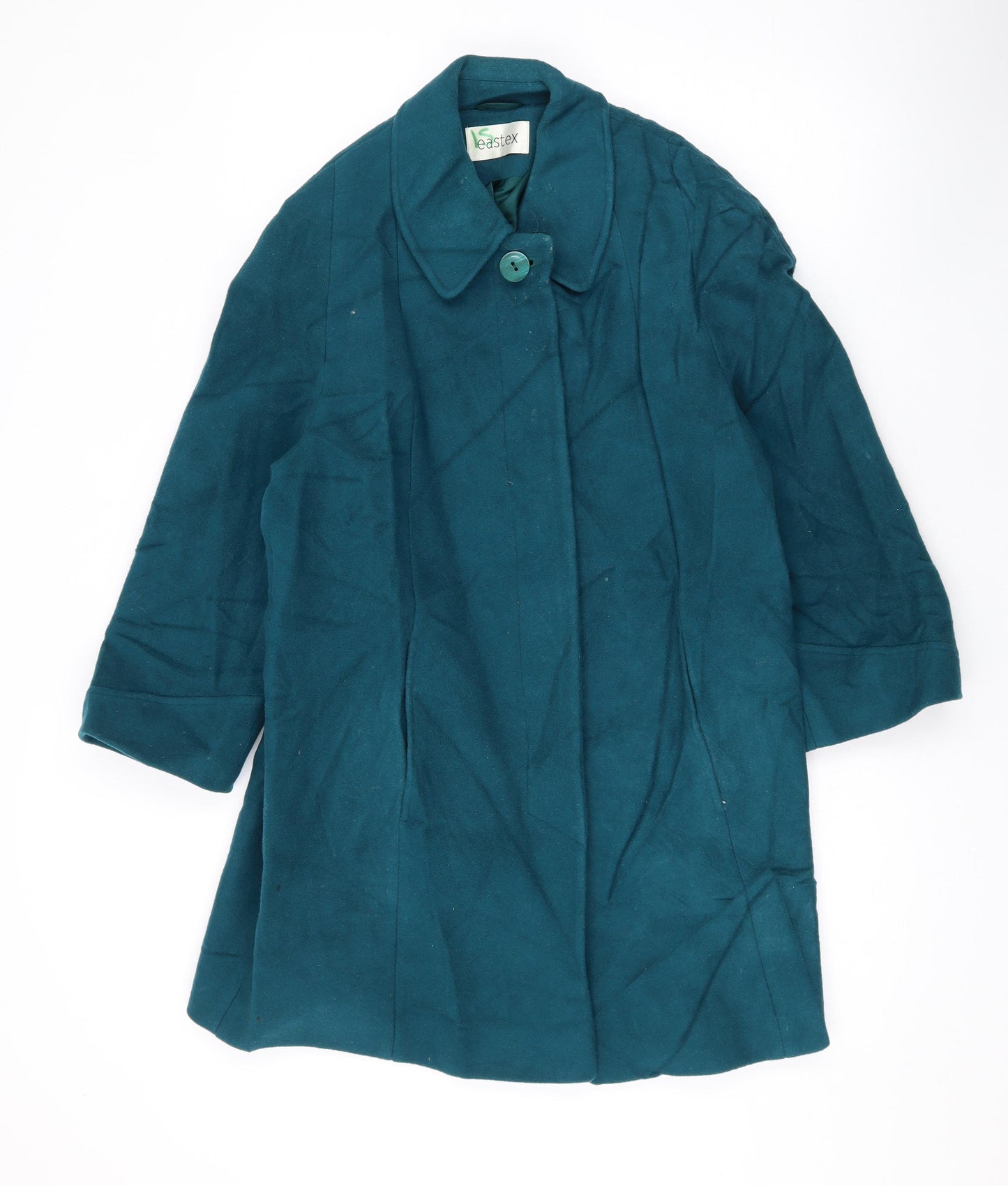 Eastex Womens Green Overcoat Coat Size 10 Button