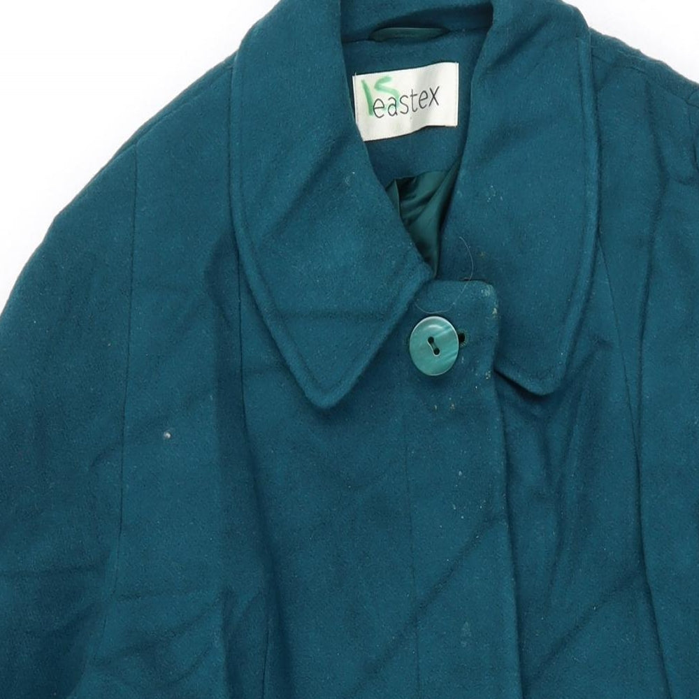 Eastex Womens Green Overcoat Coat Size 10 Button