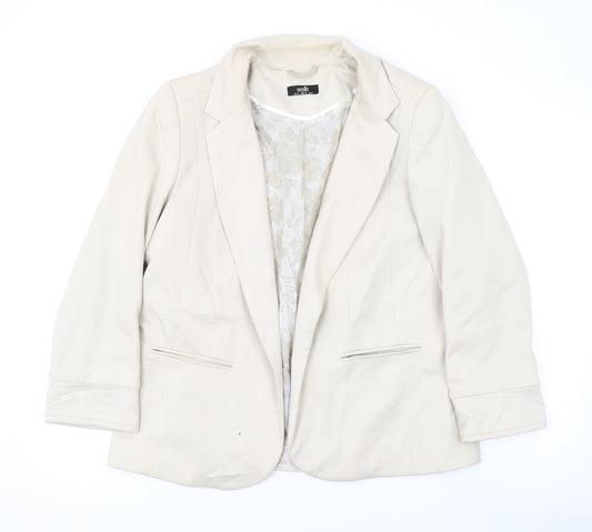 Wallis Womens Beige Jacket Blazer Size 14