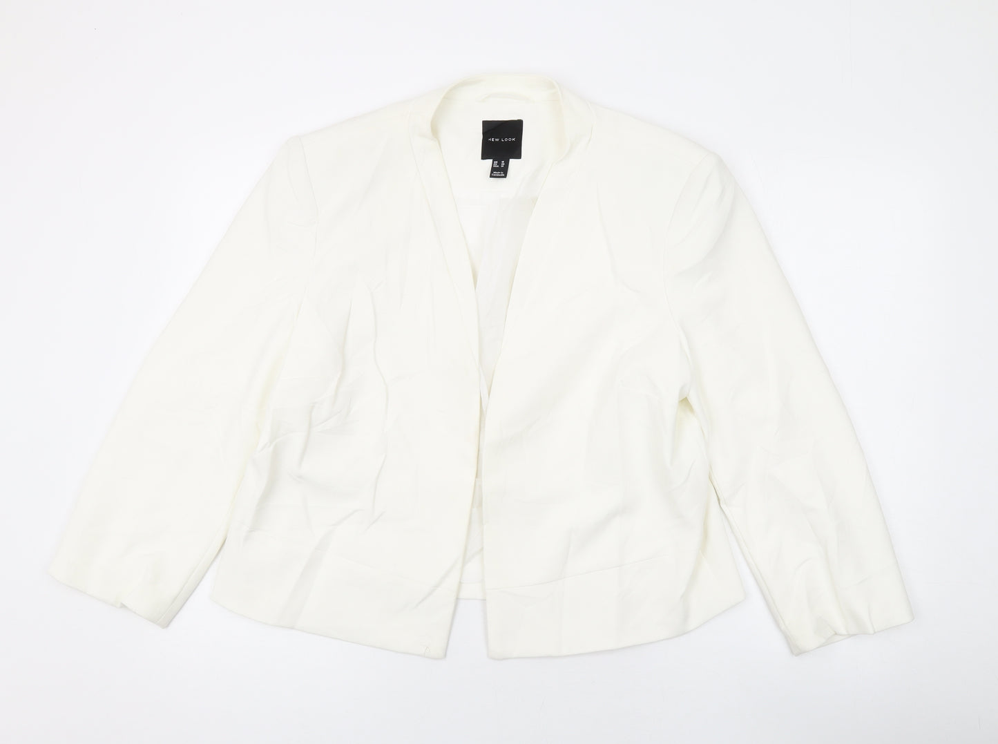 New Look Womens White Jacket Blazer Size 18