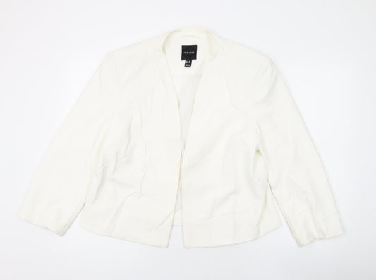 New Look Womens White Jacket Blazer Size 18