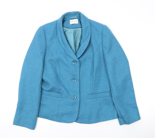 Eastex Womens Blue Jacket Blazer Size 12 Button