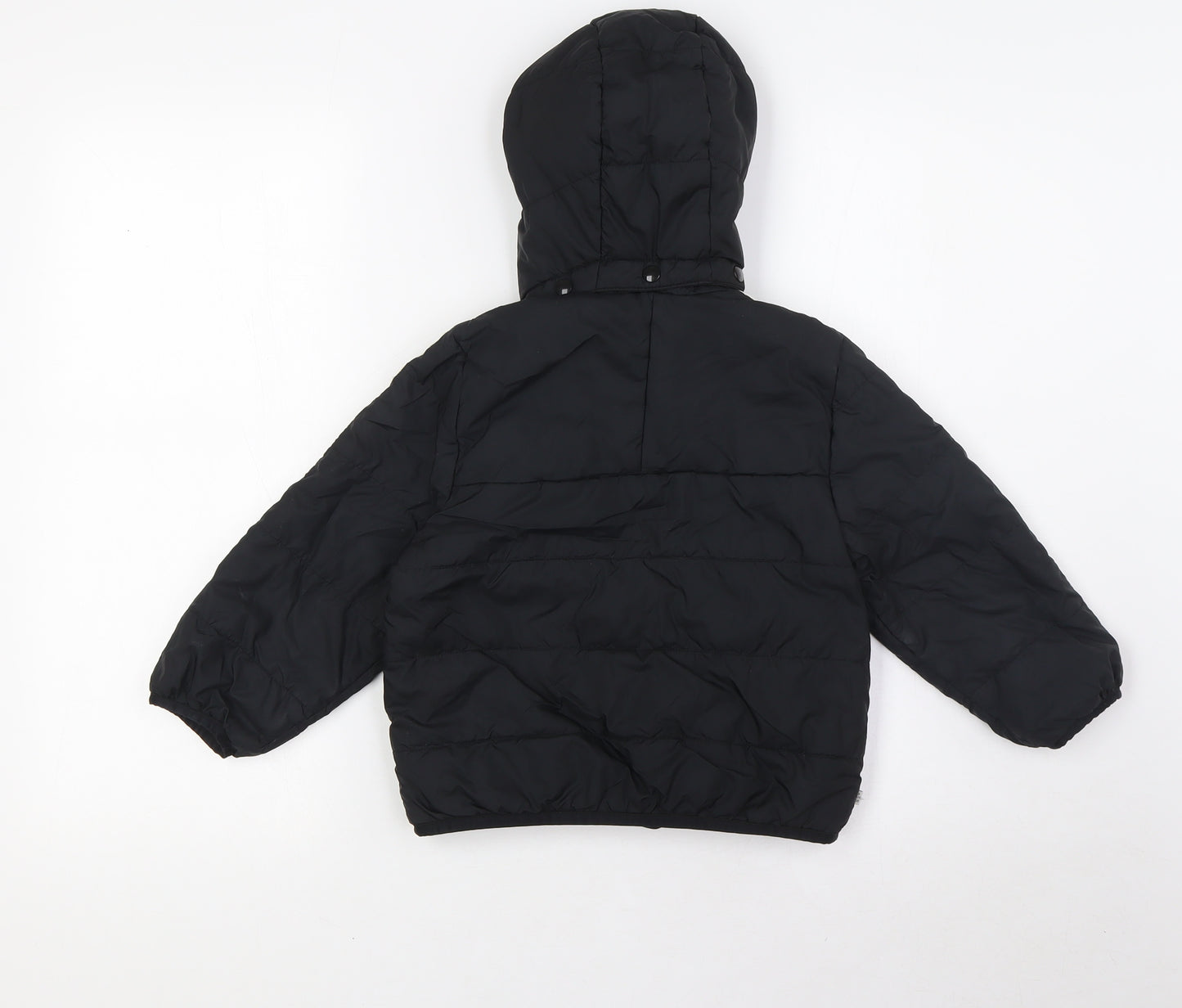 adidas Boys Black Jacket Size 3-4 Years Zip