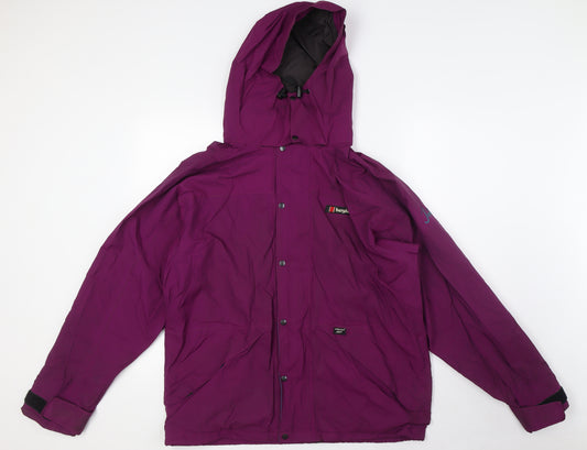 Berghaus Womens Purple Rain Coat Jacket Size M Zip