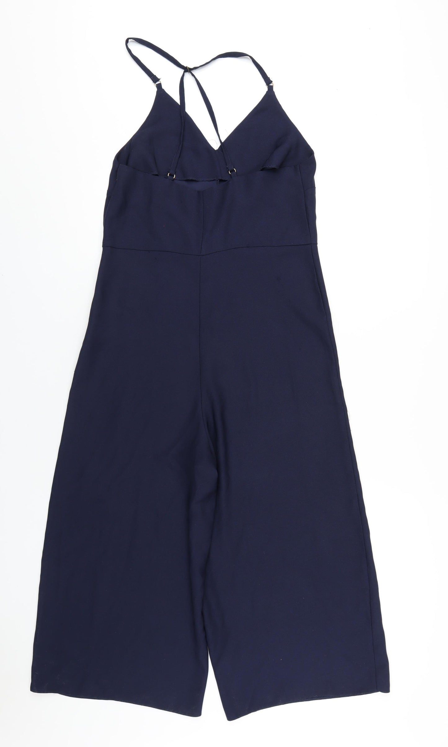 New Look Womens Blue Polyester Jumpsuit One-Piece Size 8 L20 in Zip